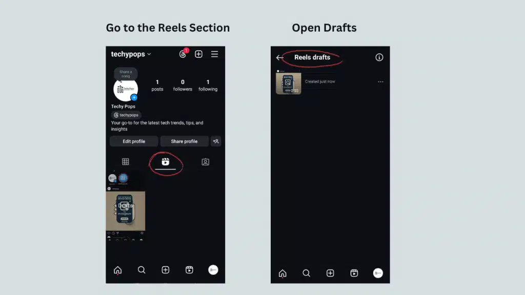 How to Find Reel Drafts on Instagram