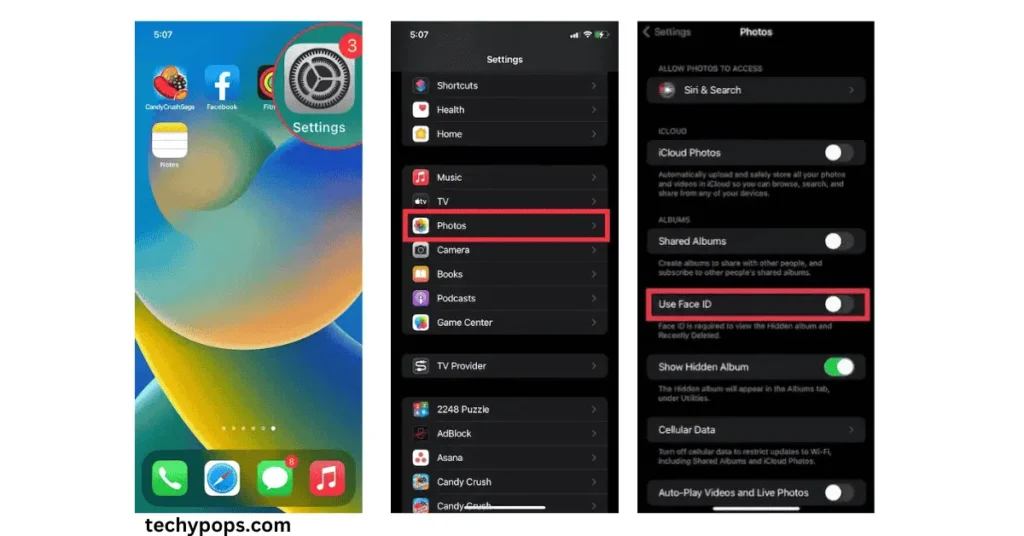 How to Turn Off Face ID for Hidden Photos