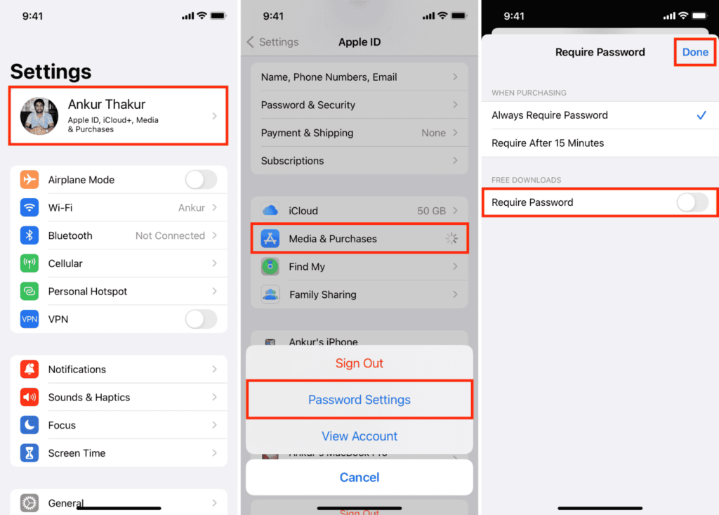 Turn Off Password Requirement for Free Apps on Iphone